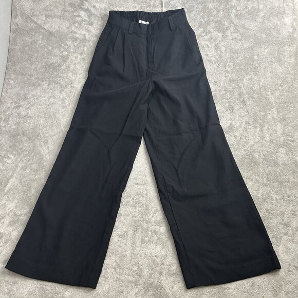 Christian Lacroix Pants Women Small Black Trouser Wide Leg High-Rise Rayon Blend - Picture 2 of 14